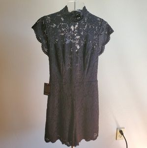 NWT BEBE Black Lace Romper